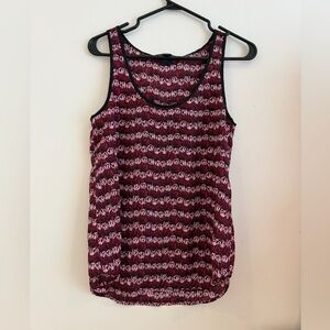 French Connection Pink and Black Tank Top